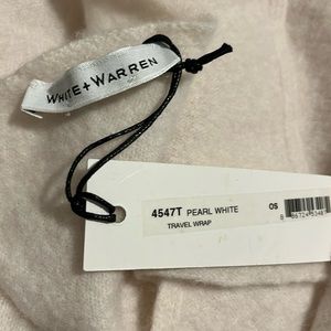 Beautiful White and Warren cashmere travel wrap. Pearl color.